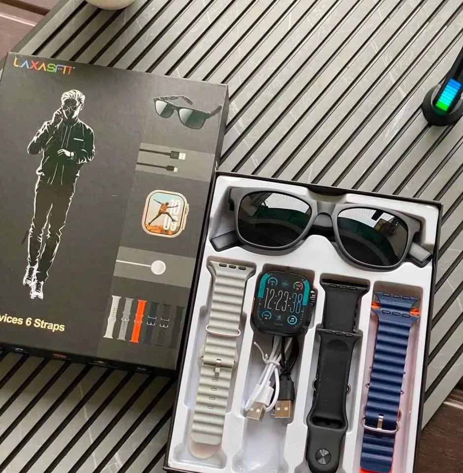 LAXASFIT Smartwatch Set with Smart Sunglasses